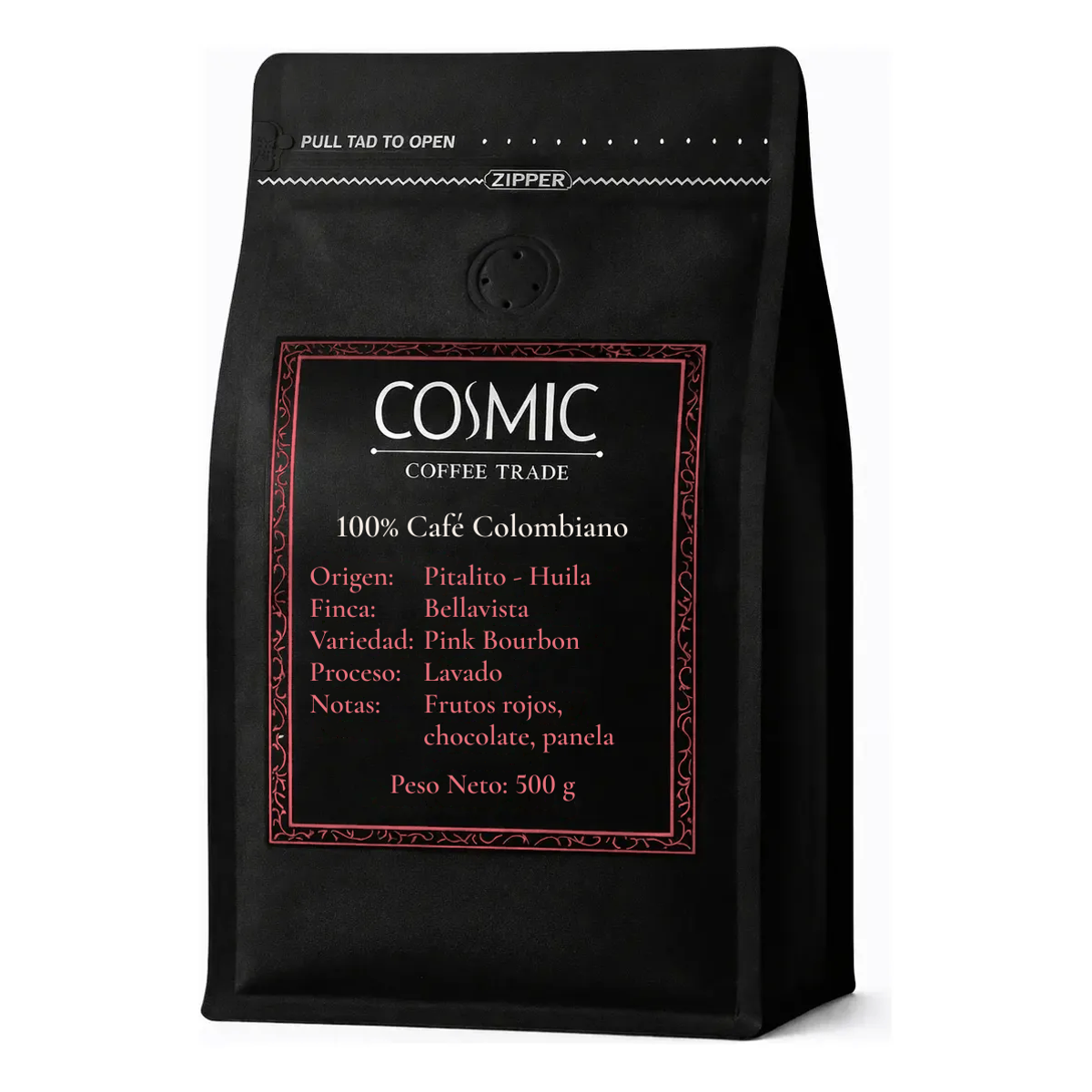 Bolsa de café Cosmic Coffee Trade Bellavista · Pink Bourbon, 500 g