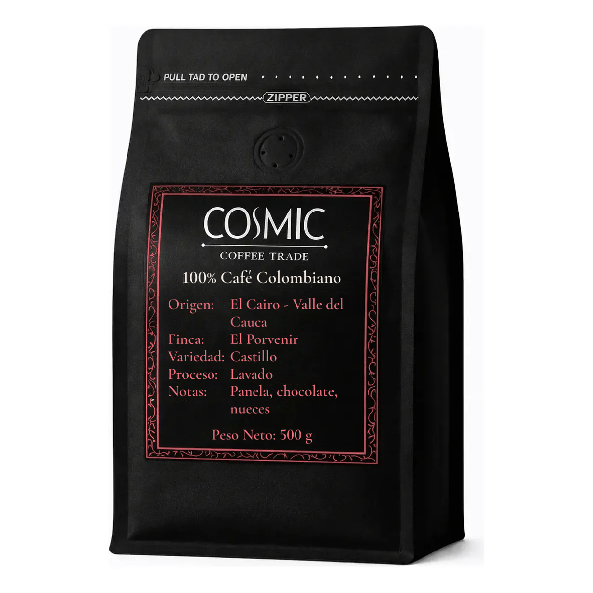 Bolsa de café Cosmic Coffee Trade El Porvenir · Castillo, 500 g